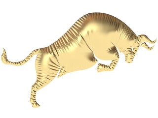 Stier als Symbol goldfarben