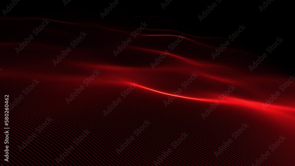 Poster abstract digital background with particles as sea turbolence. wave striped abstract background. wavy