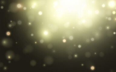 Golden luxury bokeh soft light abstract background, Vector eps 10 illustration bokeh particles, Background decoration