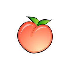 Illustration of an peach fruit