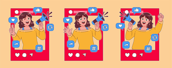 digital marketing, social media influencer concept