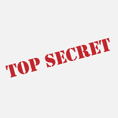 Top Secret Stamp - Vector, Text Sign & Symbol Illustration