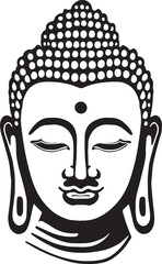 Buddha Head Vector illustration, SVG