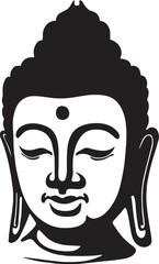 Buddha Head Vector illustration, SVG