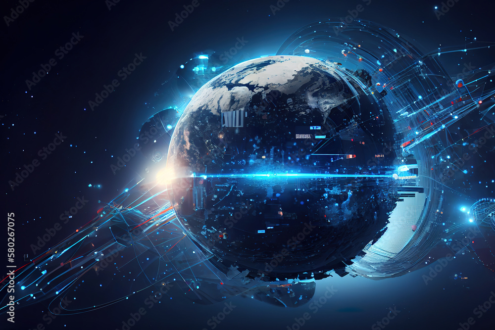 Poster artificial intelligence technology background template. generative ai