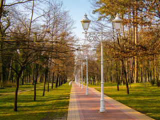 Outdoor in Palic on a sunny day in Serbia