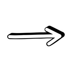 Decorative Arrow Element. Outline Hand Drawn Illustration