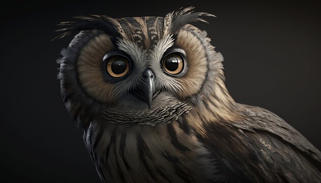 Perched Owl Generative AI
