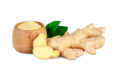 Ginger root isolated on a white background