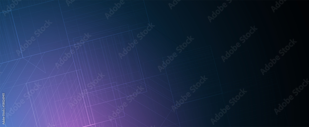 Aufkleber Quantum processing. Deep learning artificial intelligence. Future new technology  for business or science presentation