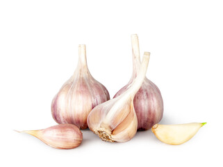 Garlic isolated on white background