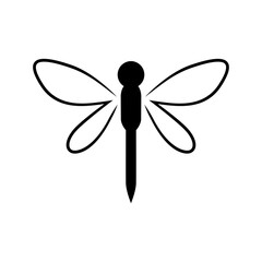 dragonfly symbol vector logo