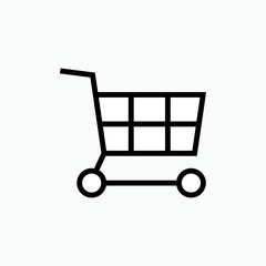 Trolley Icon - Vector, Shopping Sign and Symbol for Design, Presentation, Website or Apps Elements.   