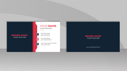 Modern Double sided business card design for business and personal use. Creative and clean visiting card or presentation card template. Vector illustration card design. 
