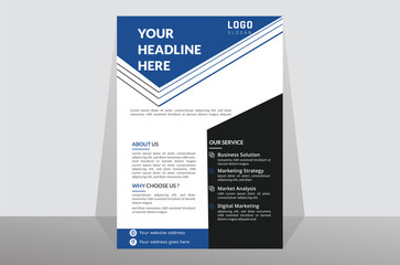 Modern A4 corporate creative clean business flyer design template layout for advertising and promotion growth. vector white background color circle design flyer template. unique image flyer inspire.