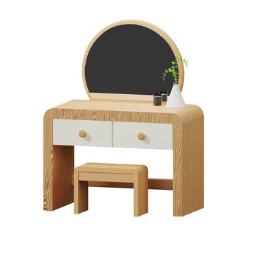 3D wooden dressing table