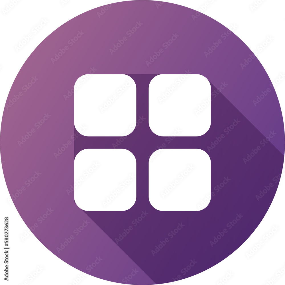 Poster main menu icon in flat design style. application list signs illustration.