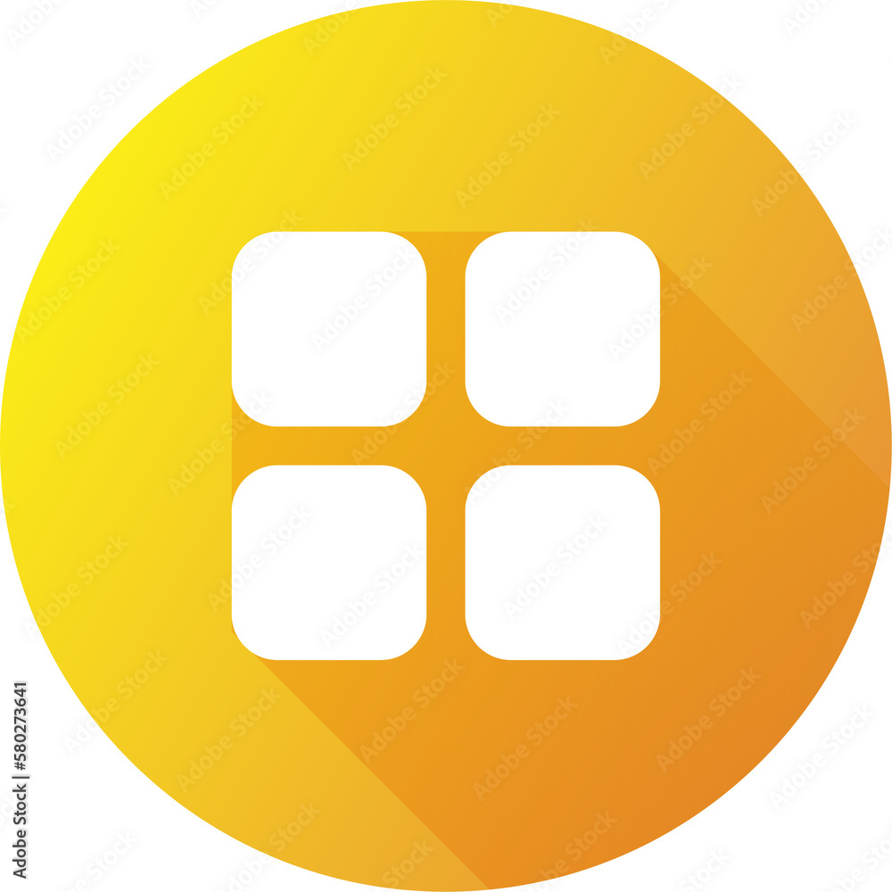 Poster main menu icon in flat design style. application list signs illustration.