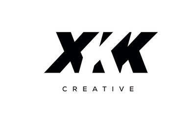 XKK letters negative space logo design. creative typography monogram vector