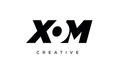 XOM letters negative space logo design. creative typography monogram vector