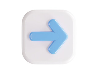 Arrow 3d rendering icon illustration 