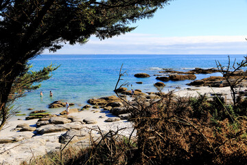 Plage de Kermyl, Beg-Meil &agrave; Fouesnant-les-Gl&eacute;nan en Bretagne