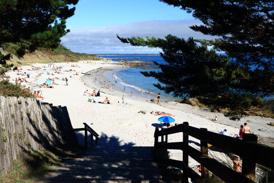 Plage de Kermyl, Beg-Meil &agrave; Fouesnant-les-Gl&eacute;nan en Bretagne