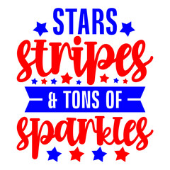 Stars stripes & tons of sparkles svg