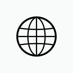 Globe Icon - Vector, Sign and Symbol for Design, Presentation, Website or Apps Elements