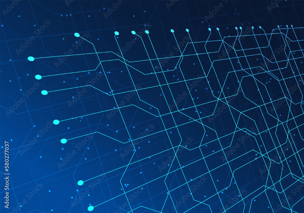 Poster cyber circuit technology background wangqiang illustrates the complexity of the cyber world's data c