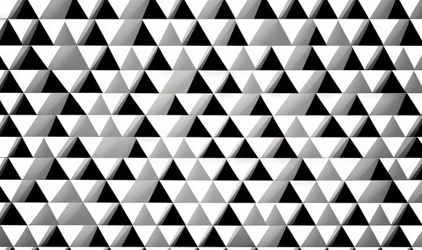  a black and white pattern of triangles with a diagonal effect in the middle of the image, with a black and white triangle in the middle of the image.  generative ai