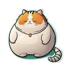 Chubby fat cat, generated AI, generated, AI