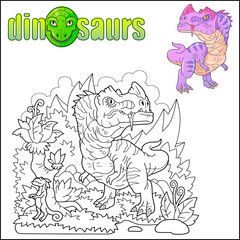 cute prehistoric dinosaurs coloring page