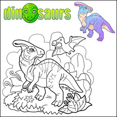 cute prehistoric dinosaurs coloring page