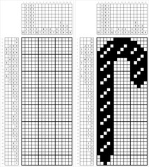 Fototapeta premium Candy Cane Icon Nonogram Pixel Art M_2303001