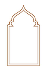 Islamic oriental style Islamic windows and arches with modern boho design