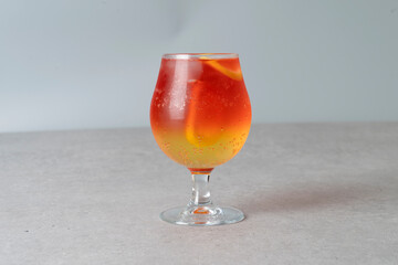 Korean food dish 히비스커스 레몬에이드 hibiscus lemonade