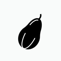 Papaya Icon. Fresh Fruit Symbol  - 