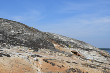 Rocky island and blue sky in the archipelago