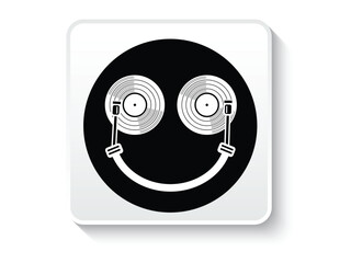 smile DJ music logo