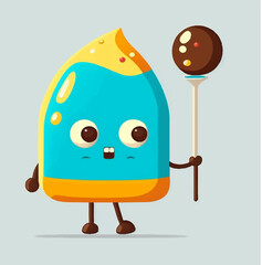 cartoon character candy with vector
