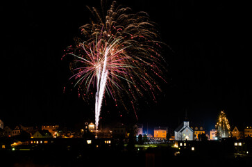 fireworks over the city