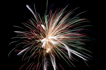 fireworks in the night sky