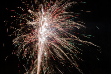 fireworks in the night sky