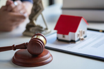 Law, Counsel, Agreement, Contract, Lawyer, Advising on litigation matters and signing contracts as a lawyer to receive home and land mortgage complaints from customers. concept lawyer