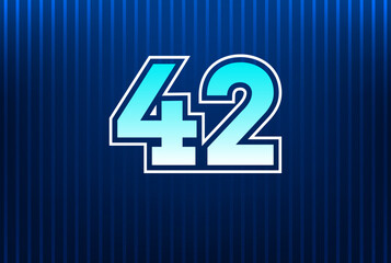 Every year in April, all MLB players wear the number 42 of Jackie robinson's accomplishments background design - obrazy, fototapety, plakaty