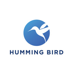 humming bird logo creative design template