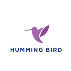 humming bird logo creative design template