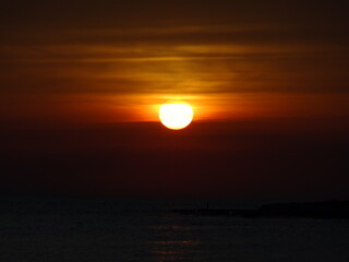 sunset over the sea