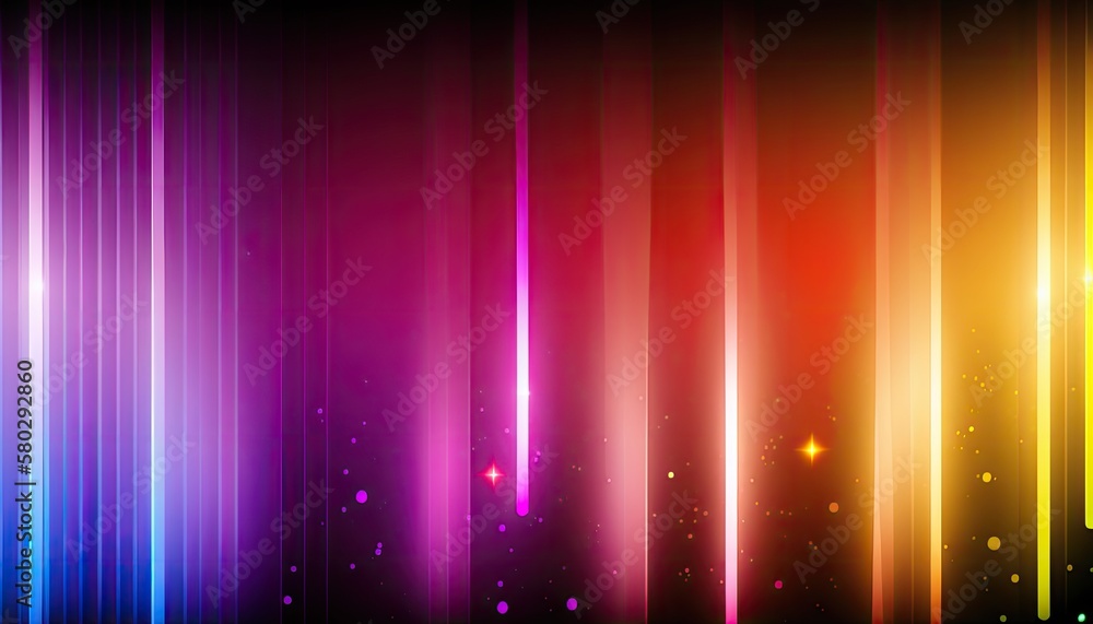 Poster multicolored colorful glowing shining abstract image on a dark backdrop background. generative ai il